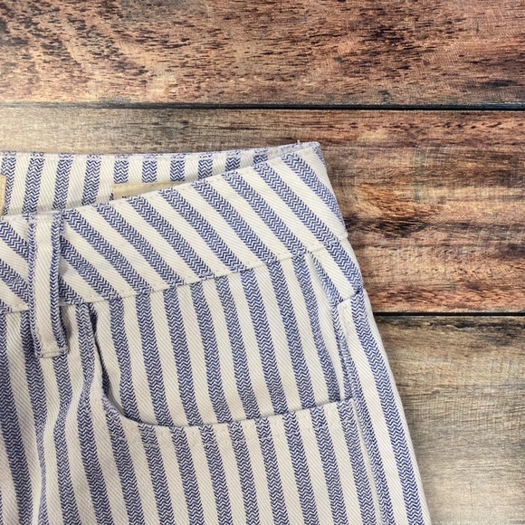 PacSun White and Blue Stripe Mom Shorts - Picture 5 of 5